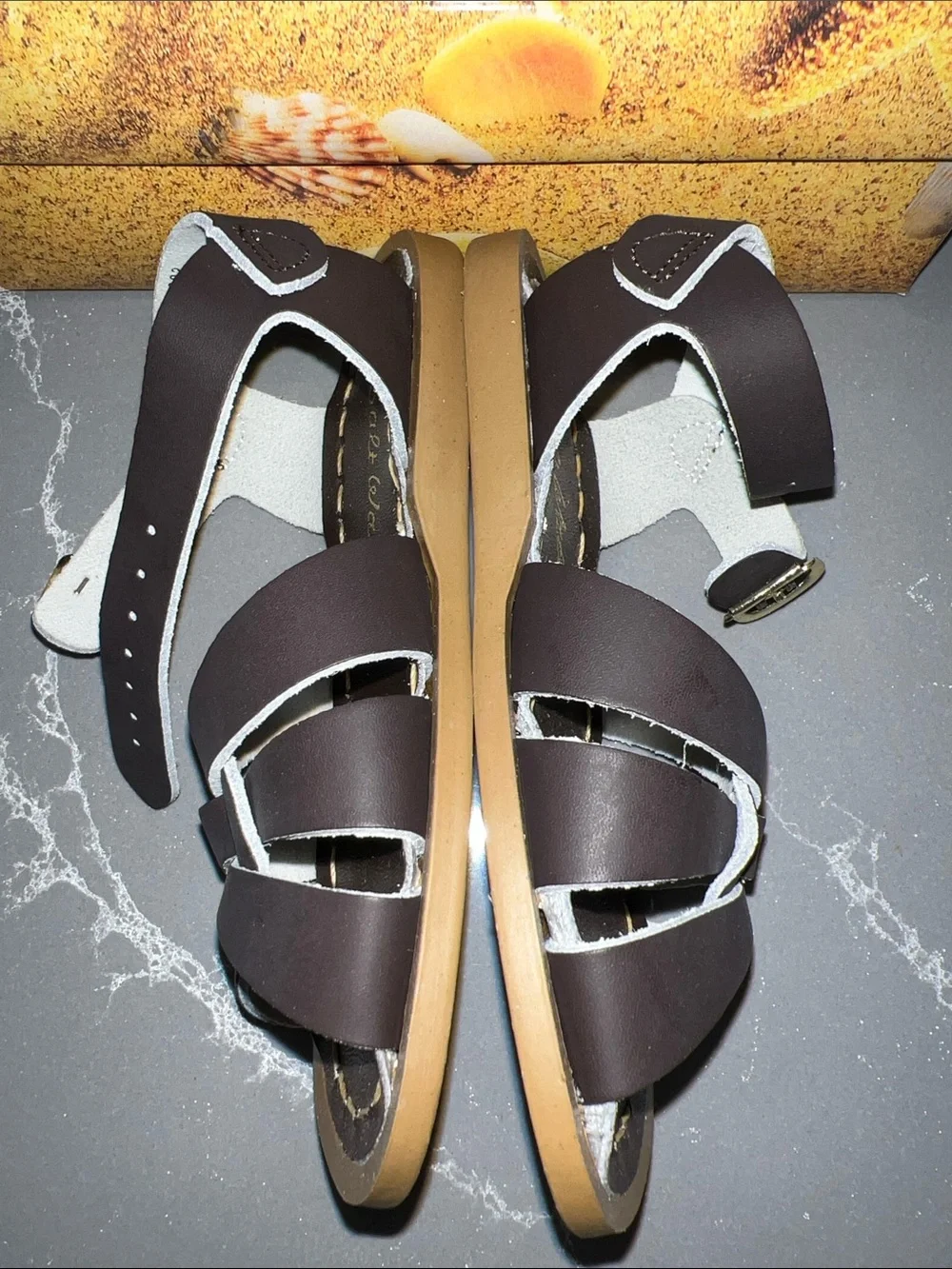 AUTH NIB Salt Water the Original Sandal Toddler Little Kids BROWN
